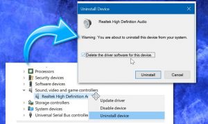 windows 7 install realtek hd audio driver failure